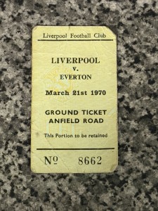 Liverpool V Everton 1969/70 Football Ticket Stub Football League @ Anfield for sale on Ebay
