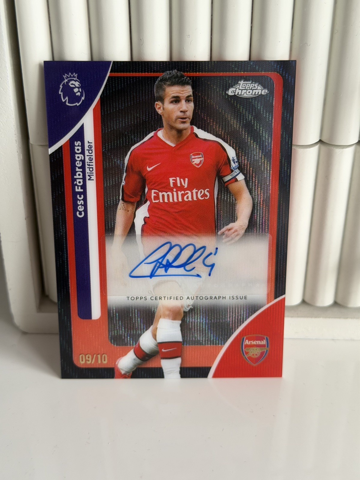 Topps Chrome Premier League 2026 Cesc Fabregas Auto 09/10 Black Wave Arsenal for sale on Ebay