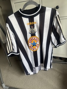  Vintage Newcastle United Adidas 1997/1999 Home Shirt Mens Size M Brown Ale for sale on Ebay