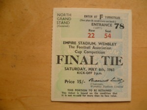 Tottenham Hotspur v Leicester City 1961 FA Cup Final original ticket for sale on Ebay