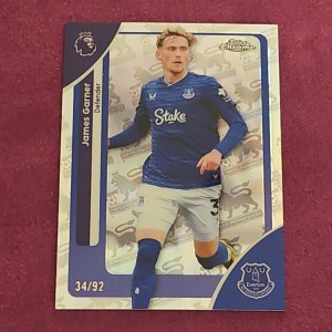 Topps Chrome Premier League 2026 James Garner 34/92 LogoFractor Everton FC  for sale on Ebay