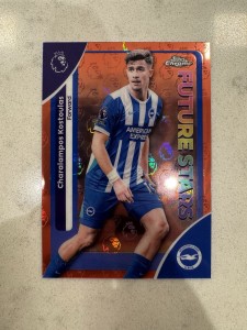 2026 Topps Chrome Premier League 1/1 Charalampos Kostoulas  Brighton Logofractor for sale on Ebay