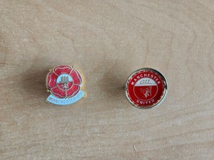 2 x Manchester United  Vintage Metal Pin Badges Good Condition Man Utd for sale on Ebay
