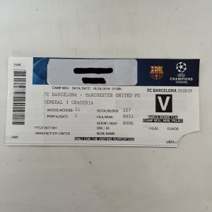 Barcelona v Manchester United Champions League Away ticket Stub 16/04/2019 for sale on Ebay