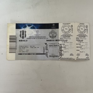 Besiktas  v Manchester United away Ticket stub Champions League 31/08/2009 for sale on Ebay