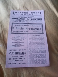 Aldershot V Tottenham Hotspurs  1944/45 for sale on Ebay