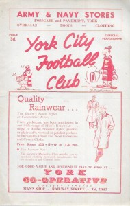 York City v Grimsby Town   1959/60 for sale on Ebay