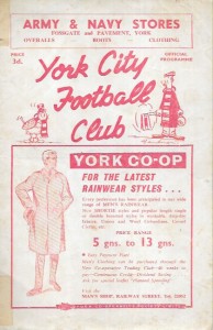 1960-1961    York City v  MANSFIELD TOWN for sale on Ebay
