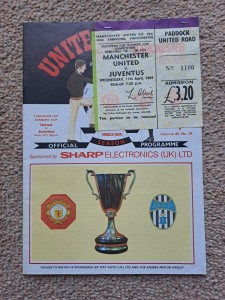 Man Utd v Juventus CWC 83/84 with ticket for sale on Ebay