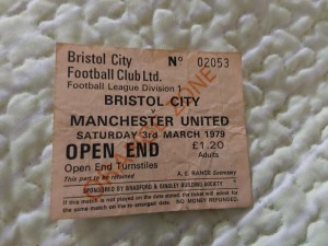 Bristol City v Man Utd (Division 1) 1978/79 (Match Ticket) for sale on Ebay