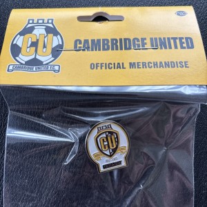 Cambridge United Centenary Pin/lapel Badge in original packaging for sale on Ebay