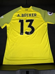 Liverpool 2018 2019 Alisson Becker Home Goalkeeper Shirt Match Worn Player Issue for sale on Ebay