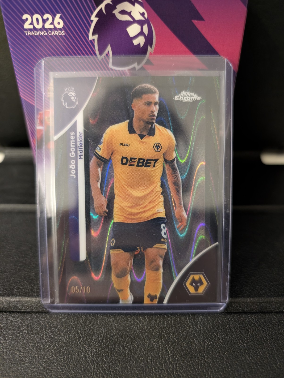 João Gomes Black Raywave /10  -  Topps Chrome Premier League 2026 - Wolves 🐺 for sale on Ebay