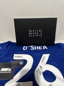 Match Worn And Signed Dara O’Shea Ipswich Town Shirt for sale on Ebay
