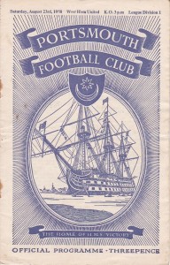 PORTSMOUTH v WEST HAM UNITED             Div.1            23. 08. 1958 for sale on Ebay