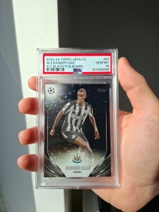 Topps UCC Alexander Isak /10 Colour Match PSA 10 Newcastle LIVERPOOL for sale on Ebay