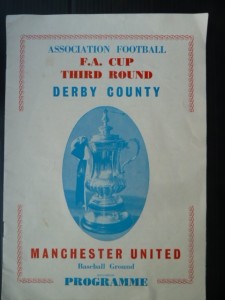 DERBY COUNTY  v  Manchester United  65/6  FA Cup  (Pirate issue). for sale on Ebay