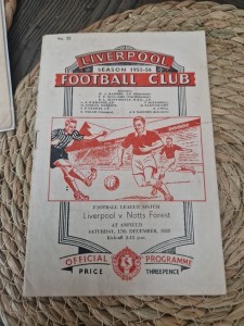 Liverpool V Nottingham Forest 17/12/1955 for sale on Ebay