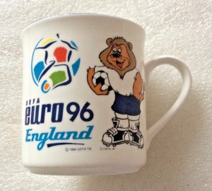 Euro 96 Logo & Mascot Pottery Cup for sale on Ebay
