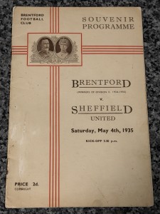 Pre-War Brentford V Sheffield United 1934/35 Football Programme for sale on Ebay