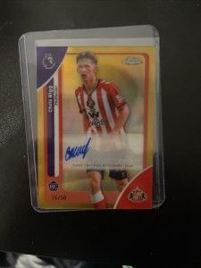 2025/26 Topps Chrome Premier League Chris Rigg Auto RC Rookie Sunderland /50 for sale on Ebay