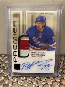 2024-25 UD Premier Bronze Auto Patch RC /249 Brennan Othmann Rangers for sale on Ebay