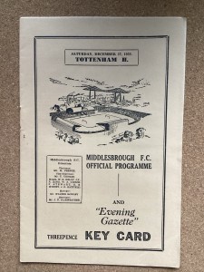 Middlesbrough v Tottenham (Division One) 27/12/1952 for sale on Ebay