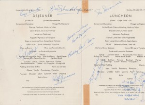 CUNARD MENU SIGNED  MAN UTD & LIVERPOOL  BUSBY,SHANKLEY,CHARLTON VIOLLETT HUNT++ for sale on Ebay