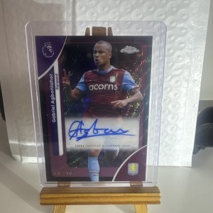 Topps 2025-26 EPL Premier League Gabriel Agbonlahor /10 Auto Aston Villa Chrome for sale on Ebay