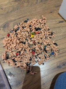 Loads of Subbuteo Mini Figures That Can Be Painted Supporters In The Crowd Etc for sale on Ebay