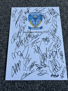 Warrington Wolves Rugby League Club 2026 Signed Sheet on A4 card Hopoate King for sale on Ebay