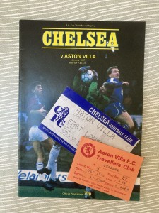 Chelsea v Aston Villa - FA Cup Replay - with TICKET & TRAVEL TICKET - 1986/87 for sale on Ebay