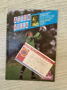 Aston Villa v Liverpool - Div 1 - with TICKET - 1986/87 for sale on Ebay