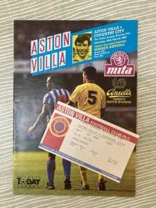 Aston Villa v Coventry City - Div 1 - with TICKET - 1986/87 for sale on Ebay