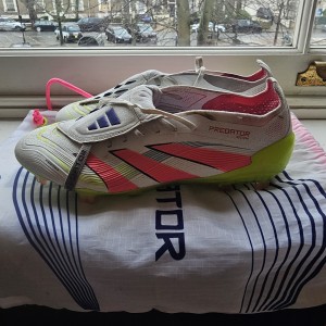 Adidas Predator Elite FG Football Boots – White/Red/Neon – UK Size 9 for sale on Ebay