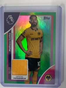 TOPPS PREMIER LEAGUE 2026 MATHEUS CUNHA WOLVES RELIC 90/99. for sale on Ebay