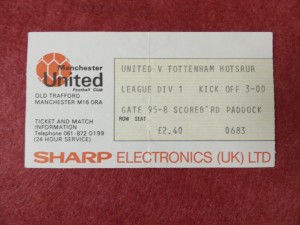 MANCHESTER UTD v SPURS | 1984/1985 | DIV. 1 TICKET | 20 OCT 1984 | UK FREEPOST for sale on Ebay