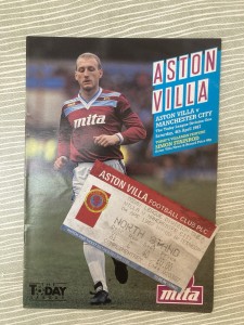 Aston Villa v Manchester City - Div 1 - with TICKET - 1986/87 for sale on Ebay