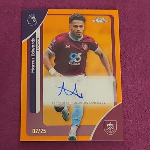 Topps Chrome Premier League 2026 Marcus Edwards Auto /25 Refractor Aston Villa  for sale on Ebay