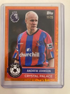 TOPPS FLAGSHIP 2025 ANDREW JOHNSON CRYSTAL PALACE RETRO THREADS 11/25. for sale on Ebay