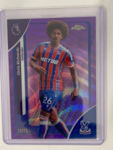 TOPPS PREMIER LEAGUE CHROME 2026 CHRIS RICHARDS CRYSTAL PALACE PURPLE WAVE 12/75 for sale on Ebay