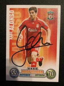Signed Xabi Alonso Liverpool Football match attax Card for sale on Ebay