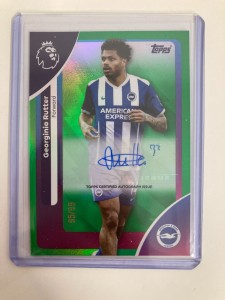 TOPPS PREM LEAGUE FOOTBALL 2026 GEORGINHO RUTTER BRIGHTON GREEN REFRACTOR 95/99 for sale on Ebay