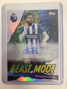 TOPPS PREMIER LEAGUE 2026 GEORGINIO RUTTER BRIGHTON BEAST MODE AUTO for sale on Ebay