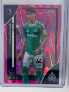 TOPPS PREMIER LEAGUE CHROME 25/26 SEUNG-SOO PARK NEWCASTLE PINK RAYWAVE 69/250 for sale on Ebay
