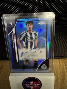 Topps 2026 Premier League Chrome - Tino Livramento Auto 76/150 - Newcastle Utd for sale on Ebay