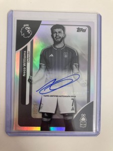 TOPPS PREM LEAGUE FOOTBALL 2026 NECO WILLIAMS NOTTS FOREST BLACK & WHITE A 26/75 for sale on Ebay