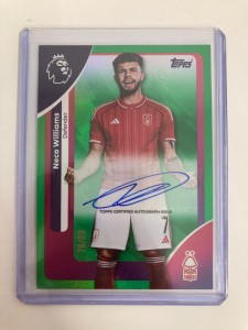 TOPPS PREM LEAGUE FOOTBALL 2026 NECO WILLIAMS NOTTS FOREST GREEN REFRACTOR 76/99 for sale on Ebay