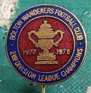 RARE England Bolton Wanderers FC Football Club Enamel Pin Badge 1977-78 for sale on Ebay