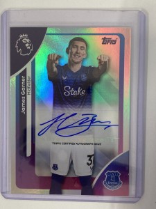 TOPPS PREMIER LEAGUE 2026 JAMES GARNER EVERTON AUTO BASE. for sale on Ebay